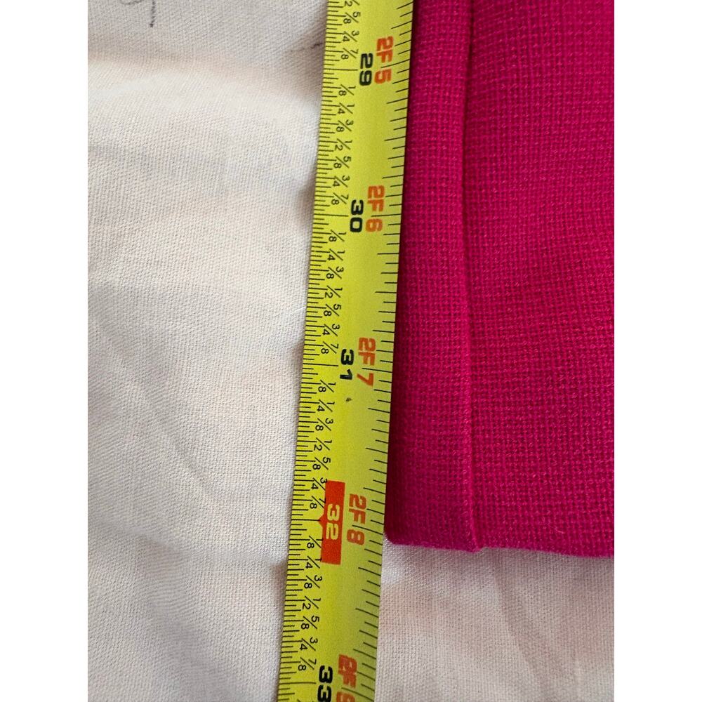 Trina Turk Pink Power Suit Blazer Wide Leg Flare Pant Set Gold Button Retro Mod - Picture 11 of 15